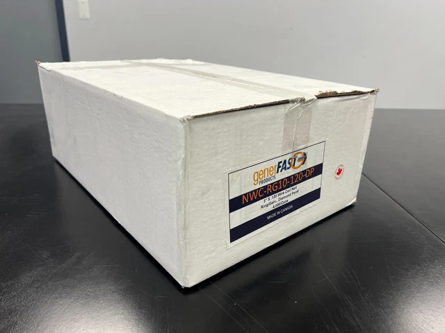 GENERFAST 3" X .120 Wire Coil Nail, Ring/Galv., Diamond Pt., 4M/Case