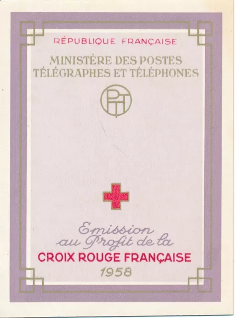 Carnet Croix rouge 1958**
