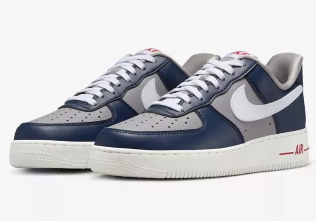 NEW Women's Size 6 Nike Air Force 1 07 SE Low FJ1408 400 Navy Grey Georgetown