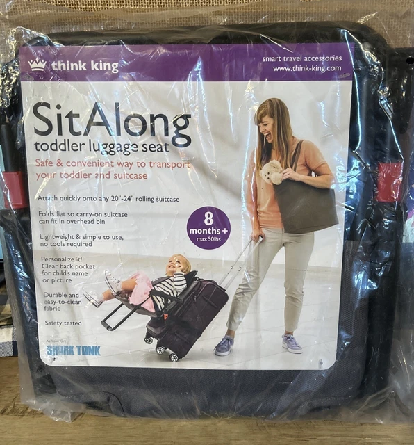 NIB THINK KING Sit Along Toddler Luggage Seat Safe In Black 8 Month Max 50 Lbs 32.99 PicClick