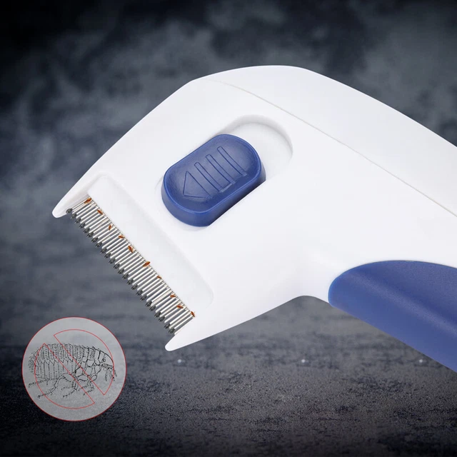 2X Professional Comb Electric Dog Cat Pets Anti Flea Head Lice Removal Pet Brush 10