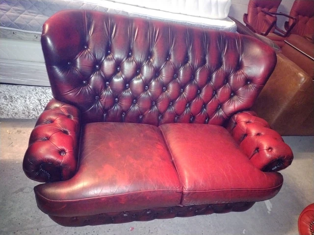 Chesterfield Thomas Lloyd Leather Sofa Settee Delivery Poss