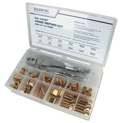 Hose Repair Kits, Includes Nuts, Ferrules, Couplers, Splicer, Pliers Gentec