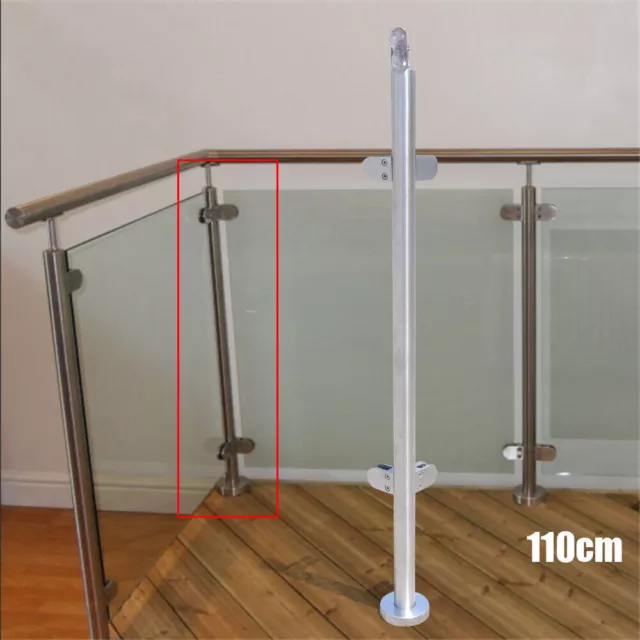 Stainless Steel 316 Balustrade Railing Post Glass Clamps Fencing Cornor Post