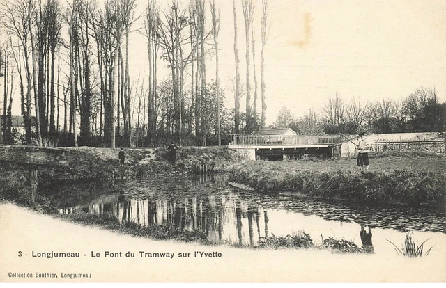 91 Longjumeau #24512 Pont Du Tramway Sur L Yvette Pecheur Peche