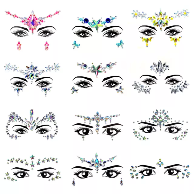  Face Gems Self Adhesive Face Jewels, Hair Pearls and Face  Rhinestone for Makeup Festival, Stick On Gems for Face, Eye, Hair, Nail,  Body, Bling Jewels for Makeup, Crafts, Home Decor