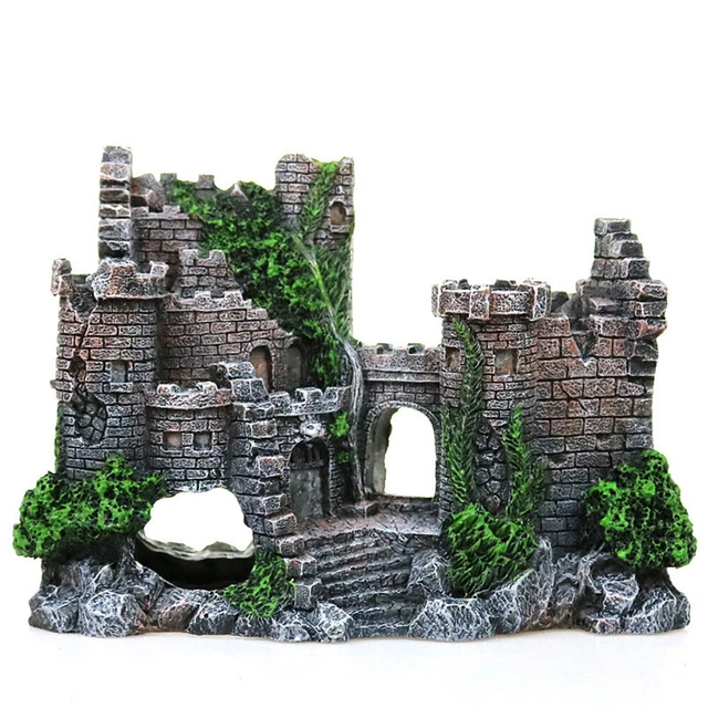 Aquarium Decor Fish Tank Ornament Rockery Hiding Cave Landscape Underwater Decor