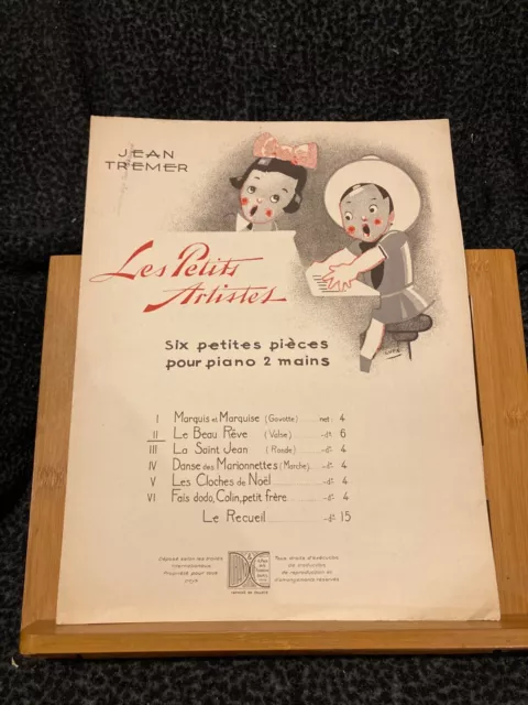 Jean Tremer Le beau reve Les petits artistes n°2 partition piano ed. Durand
