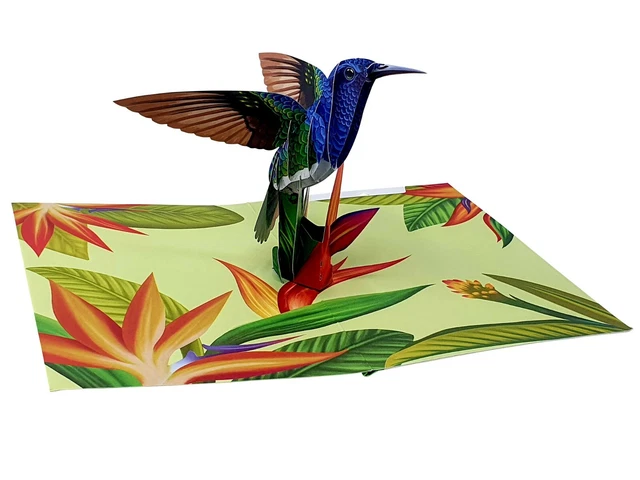 Carte D’anniversaire Pop-up 3D Papillon Et Fleurs – 19,9x16,2 Cm, Avec Enveloppe – Pour Femme, Maman, épouse