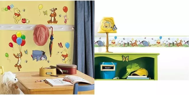 Winnie The Pooh Friends Peel & Stick Wall Decals & Wall Border Toddler Combo Set