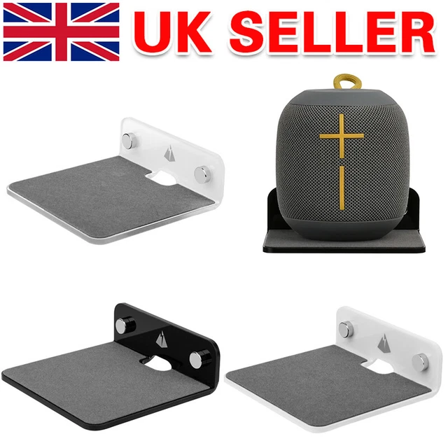 ACRYLIC FLOATING SHELF Wall Mounted Display Shelves Speaker Holder Rack ...