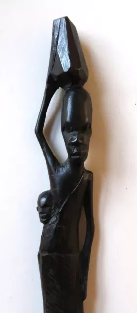 Hand Carved 19.5cm Tall African Ebony Figurine