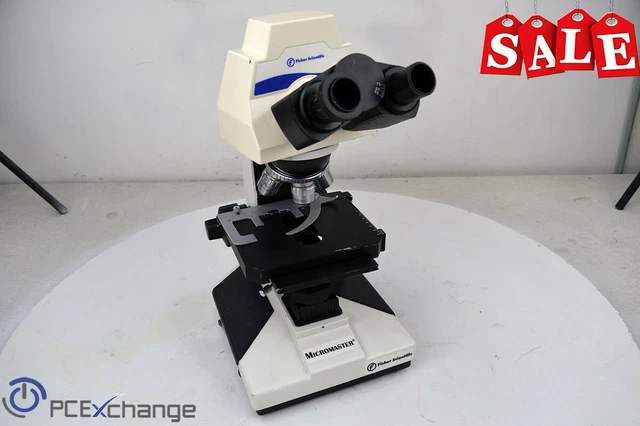 Microscope Master FISHER SCIENTIFIC MICROMASTER Binocular Microscope with Four Objectives ...