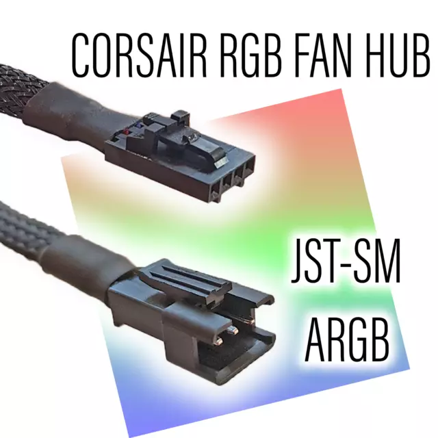 Corsair RGB Ventilador Hub A Phanteks/ Lian-Li/ Luz Tira Jst-Sm Argb Adaptador