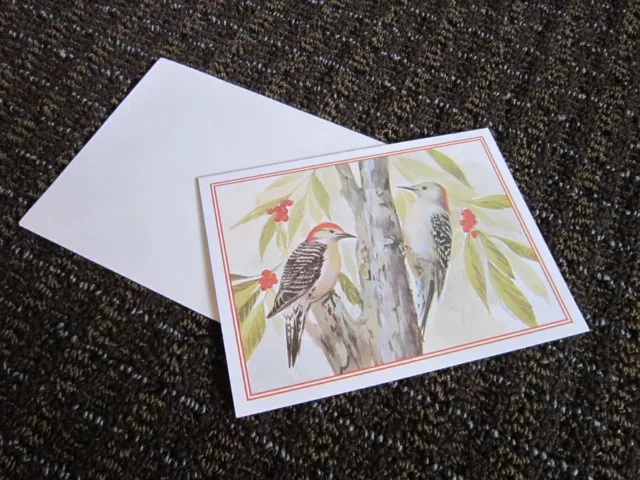 Red Bellied Woodpecker Card Blank Note NEW Mary Beth LoPiccolo Pretty FREE SHIP