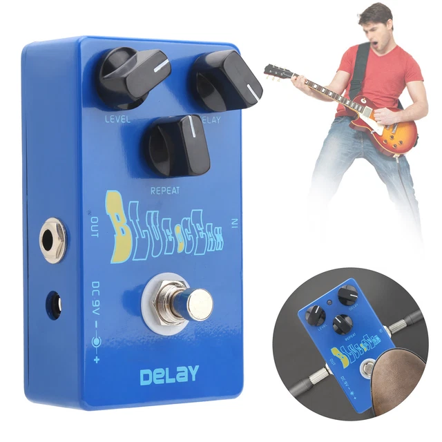 Delay Effect Pedal True Bypass Sound Processor Electric Guitar Single Block IDS
