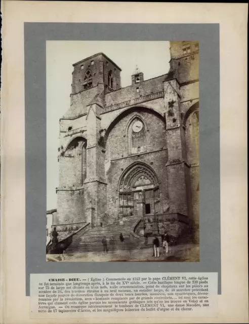 France, La Chaise-Dieu, Eglise Abbatiale vintage print tirage d&#039;époque