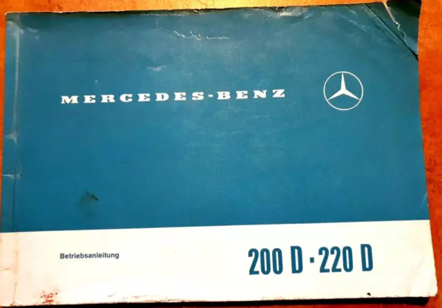 Mercedes Benz 200 D /8, 220 D /8, Betriebsanleitung, W 115