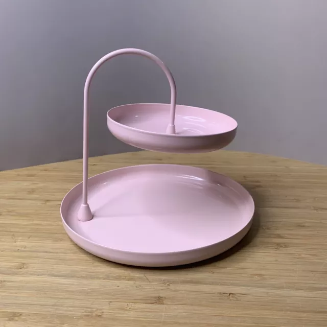 UMBRA Poise Pastel Pink Metal 2 Tier Vanity Jewelry Tray Sung Wook Park Design