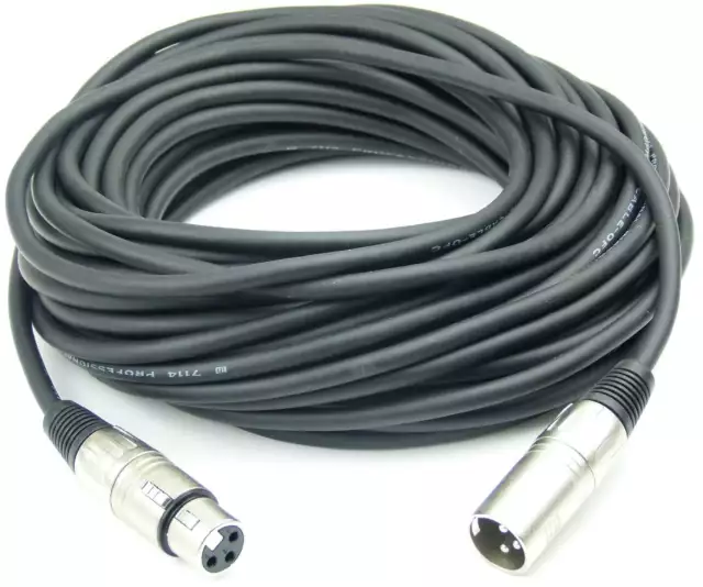 15 m Mikrofonkabel 3 pol XLR male auf XLR female - DMX Mikrofon Kabel Adam Hall