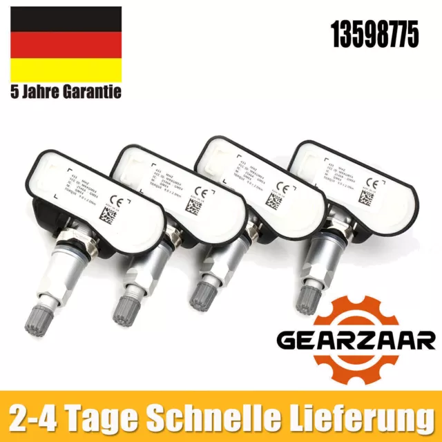 4x Reifendrucksensor RDKS 13598775 1010063 für Opel Astra J Insignia Zafira C