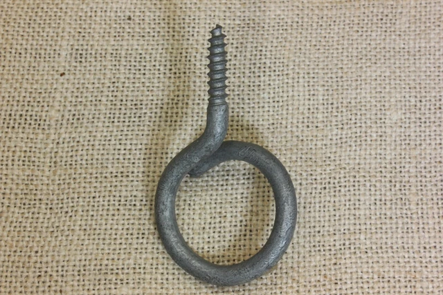 old Plant Hook full twist pig tail hanger for windy area vintage galvanized 3