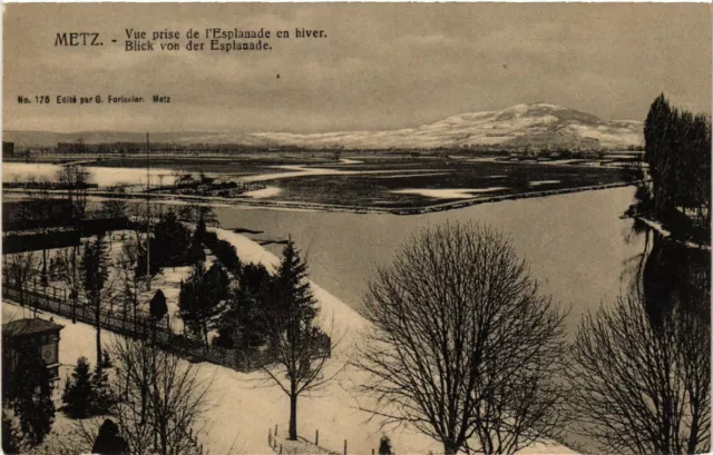 CPA AK METZ - View taken of the Esplanade in winter (473829)