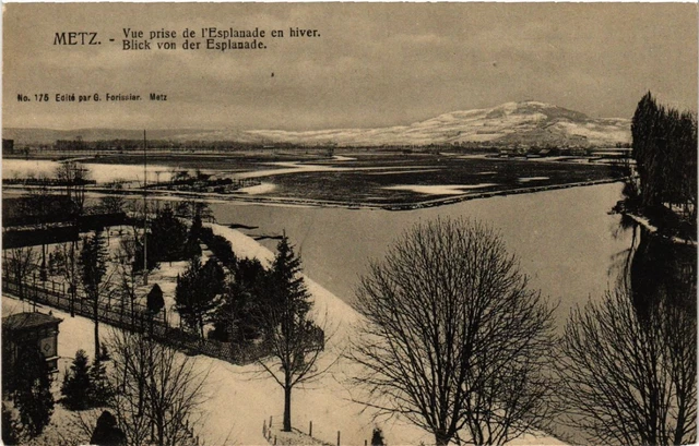 CPA AK METZ - Vue prise de l'Esplanade en hiver (473829)