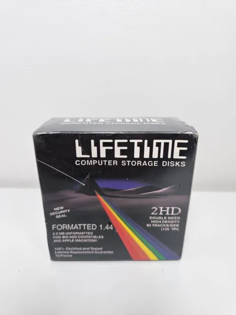 Lifetime 3.5" 2HD 2.0MB Floppy Disks 10-pack | Brand New & Sealed