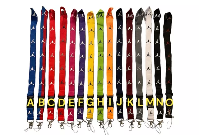 JORDAN Nike Lanyard Detachable Keychain Phone Camera Strap Badge ID Holder Key