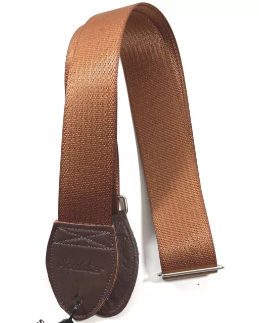 Souldier Guitar Strap (soldier) - Seatbelt Copper/Warm Brown Handmade