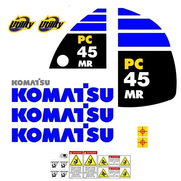 Yanmar VIO35-2 & VIO35-3 Decal Sticker Kit – Mini Excavator Reproduction Set