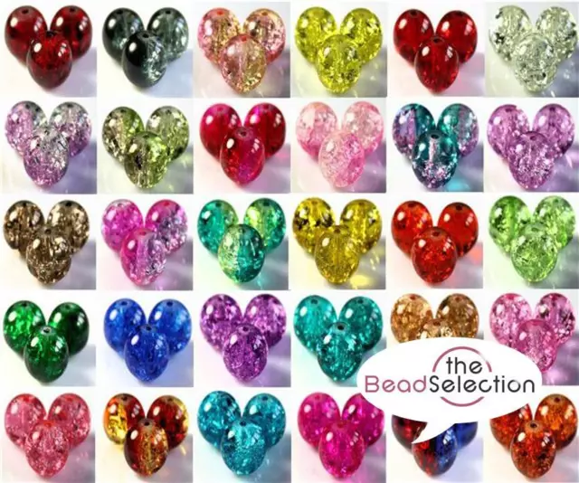 Crackle Glass Round Beads Buy Any 6 Pay for 3 200x 4mm 100x 6mm 50x 8mm 25x 10mm