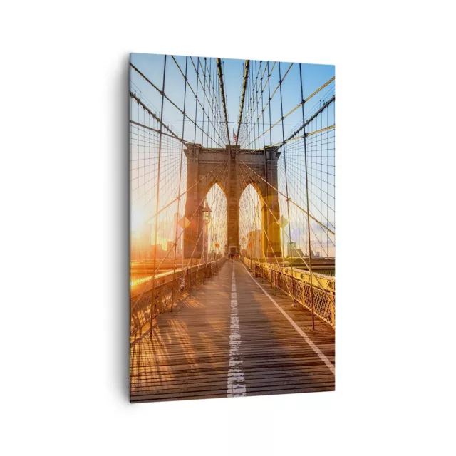 Impression sur Toile 80x120cm Tableaux Image Photo New York pont Art Decoration