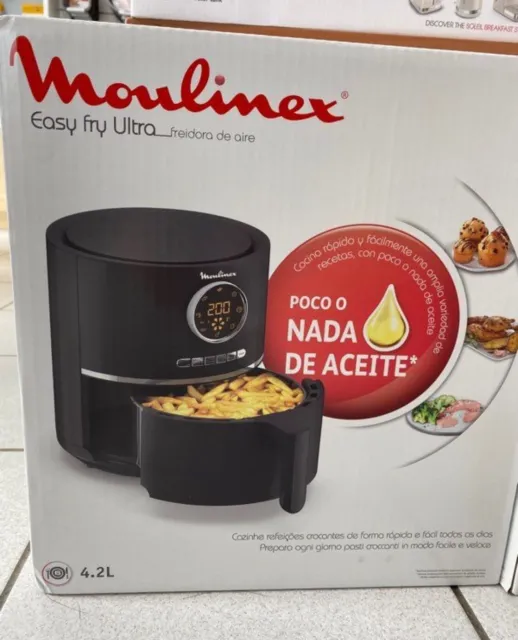 Moulinex Easy Fry & Grill XXL Unique Autonome Friteuse d'air chaud Noir,  Acier inoxydable