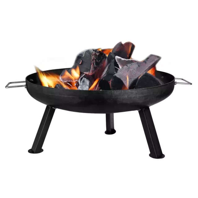 Fire Pit Wood Burner Cast Iron Outdoor Garden Patio Fire Bowl Camping  - 50CM