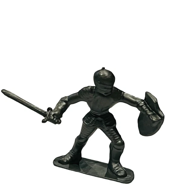 MEDIEVAL KNIGHT VTG plastic toy figure England 1960s Britain marx