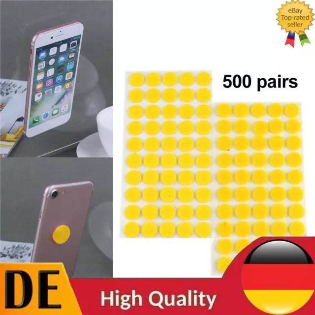 500 Pair 10mm Sticker Tape Convenient Round Dots DIY Accessories (Yellow)