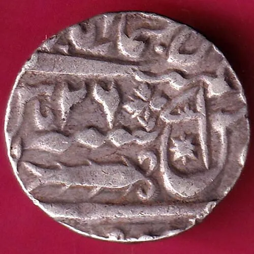 Awadh State Ah 1222/ RY 26 muhammadabad banaras mint Rare Silver rupee #KA235