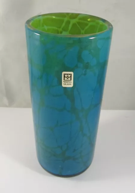 MDINA GLASS - Malta - Glas Vase - Michael Harris - Vintage 70er Design - 20 cm