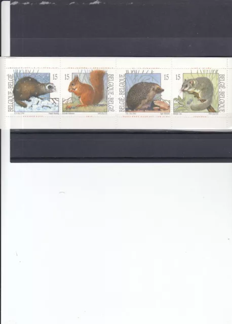 Belgien  1992 MH 34  2529-32 postfr     Igel , Eichhörnchen