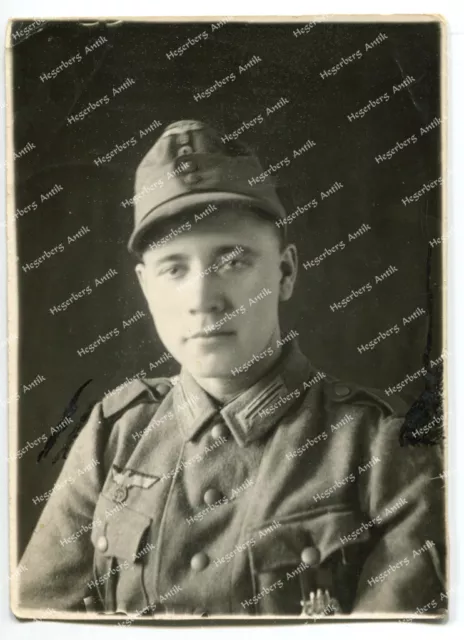 Foto Portrait Gebirgsjäger Wehrmacht Bergmütze ISA mountaineer WH (B118)