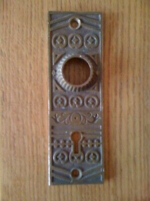 Antique Brass Doorknob Backplate,Niles Co.chicago 1880 Blumin K-202