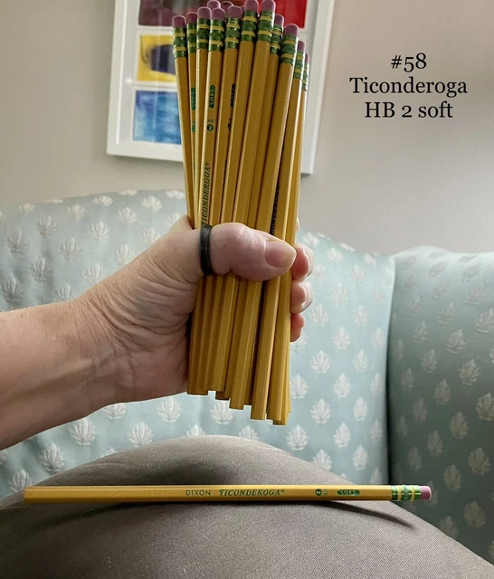 NWOB 58 Count Ticonderoga Premium Dixon Wood Pencils Not sharpened  HB 2 Soft