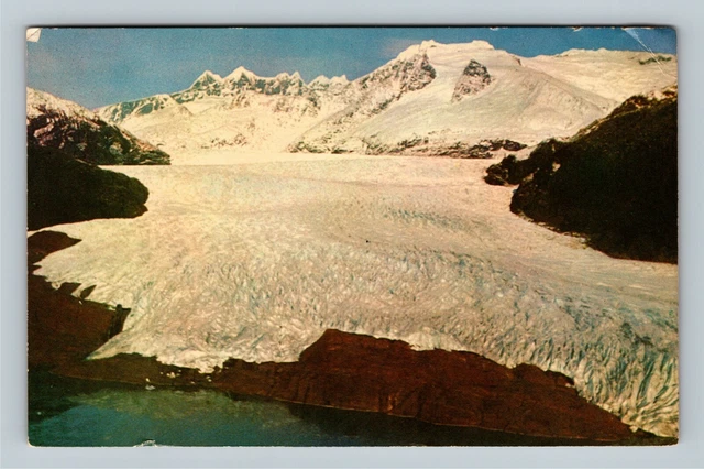 Juneau AK, Aerial View Mendenhall Glacier, Alaska c1966 Vintage Postcard