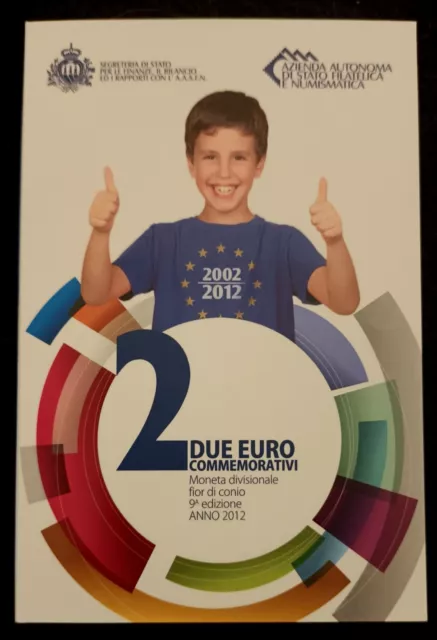 2 Euro  BU. Saint Marin 2012  "  10ème Anniversaire De L'Euro  "