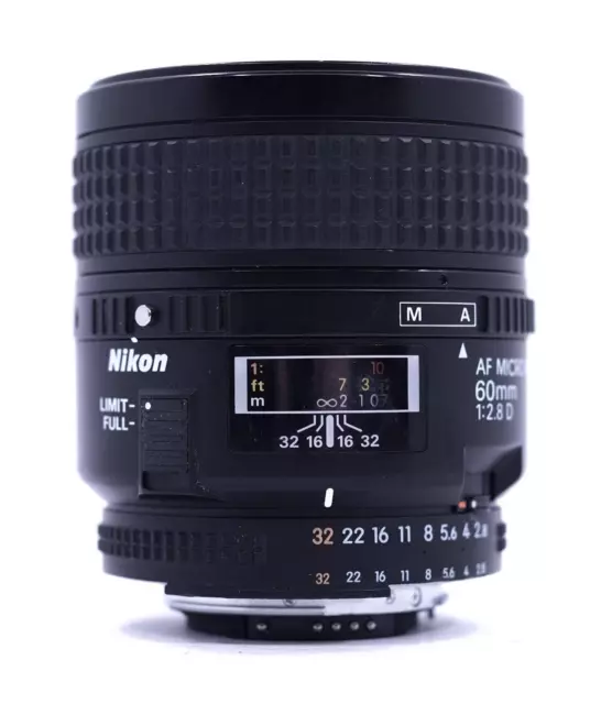 Nikon AF Micro NIKKOR 60mm D f/2.8 Macro Prime Lens - Free Shipping