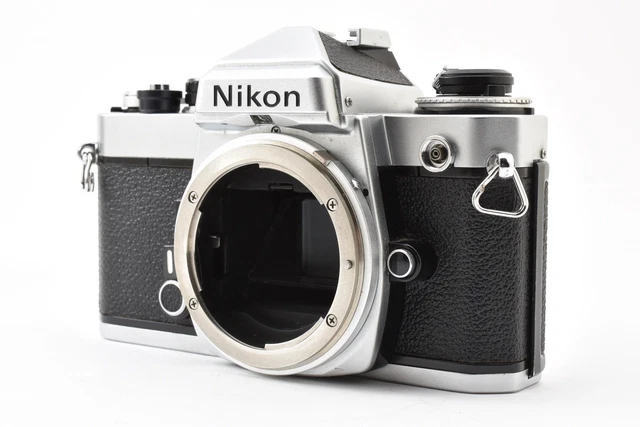 MINT] NIKON FE Silver Chrome 35mm SLR Film Camera Body Only Tested