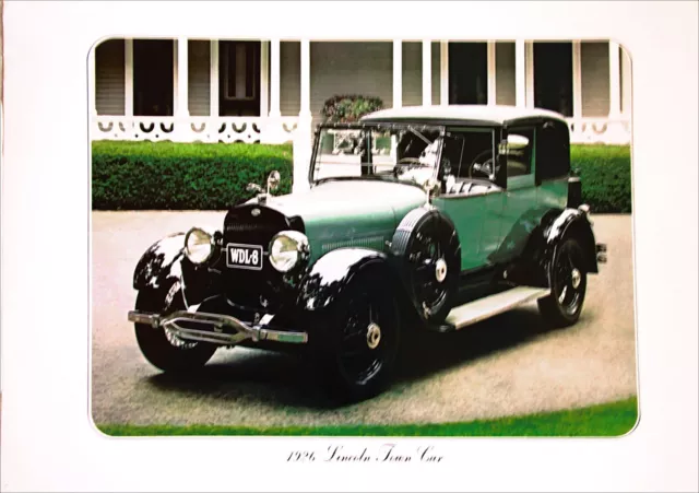 1926 Lincoln Towncar car print (green & black)