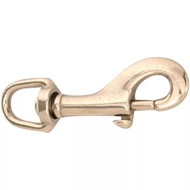Campbell T7631304 Swiveling Bolt Snap, Stainless Steel, Polished, 1/2" Round